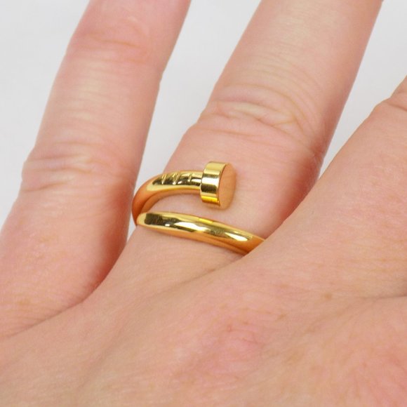 twisted nail ring trendy delicate dainty - Picture 6 of 10